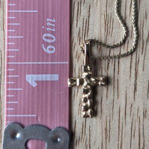 Vintage 14K Gold Cross Necklace